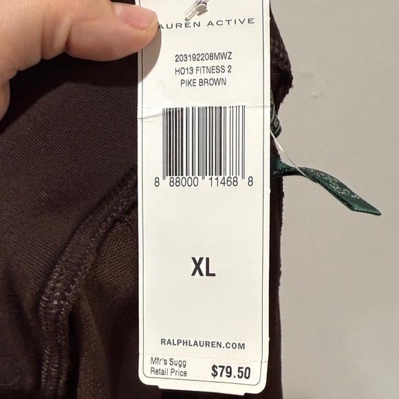 NWT Lauren Ralph Lauren Lounge Pull On Pants XL Brown Activewear Comfort Staple - Picture 3 of 8